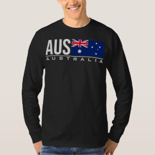 AUSTRALIË FLAG AUSTRALIAN LAND CODE AUS SPORTS T-SHIRT