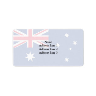 Australië (geconverteerd), Australische vlag Etiket