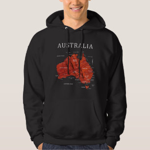 AUSTRALIË - GEDETAILLEERDE KAART HOODIE