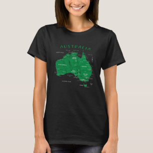 AUSTRALIË GEDETAILLEERDE KAART T-Shirt