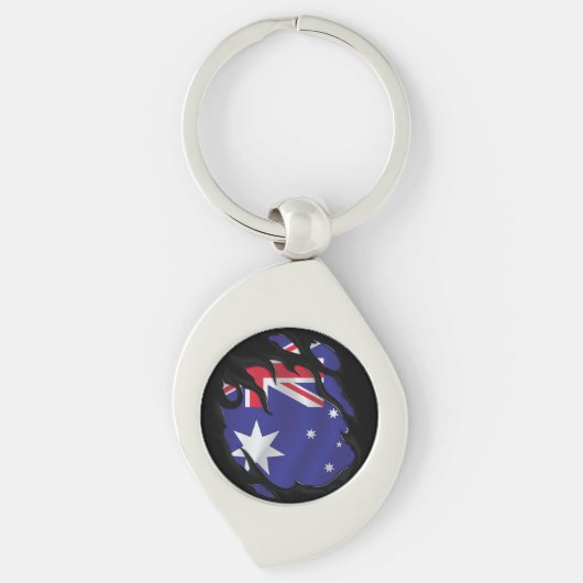 Australië Gekopieerde vlag Sleutelhanger (Voorkant)