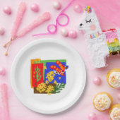 Australië - Golden WATTLE & zaadpeul - Papieren Bordje (Feest)