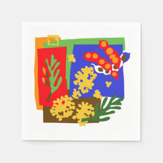 Australië - Golden WATTLE & zaadpeul Servet