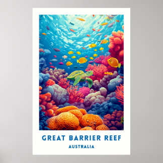 Australië Groot Barriererif Reisposter Poster