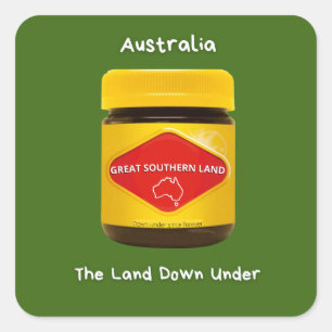 Australië Groot Zuidelijk Land Vierkante Sticker