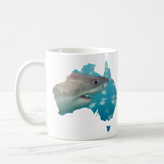 Australië - Grootwitte haai - Landvorm Koffiemok (Links)