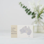 Australië - Handtekening Decoratief Doodle Map Visitekaartje (Staand voorkant)