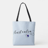 Australië Hart Boodschappentas, Australisch Tote Bag (Achterkant)