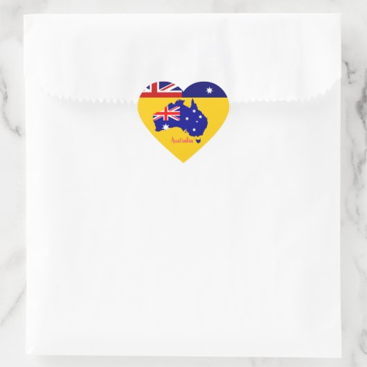 Australië Hart Sticker (Tas)