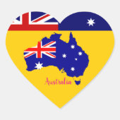 Australië Hart Sticker (Voorkant)