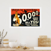 Australië heeft Groot-Brittannië beloofd (canvas) Poster (Keuken)