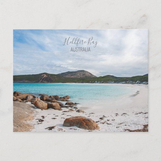 Australië Hellfire Bay ongerepte strand foto Briefkaart (Voorkant)