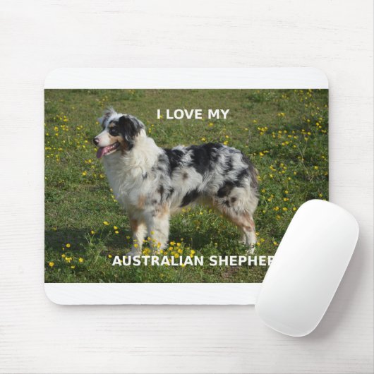 australië herder blauwe merle liefde pic muismat (Met muis)