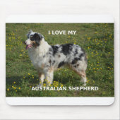 australië herder blauwe merle liefde pic muismat (Voorkant)