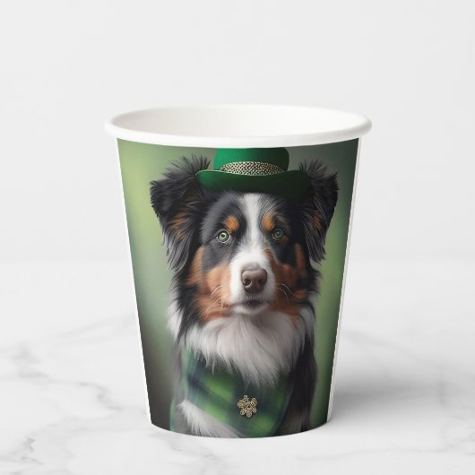 australië herder patrick papieren bekers (Achterkant)