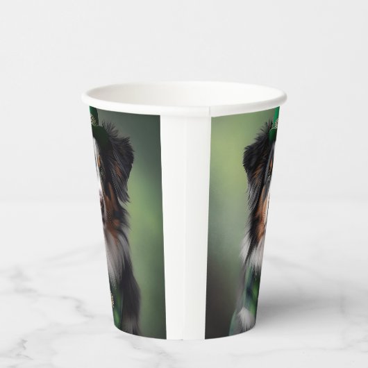 australië herder patrick papieren bekers (Rechts)