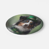 australië herder patrick papieren bordje (Gekanteld)