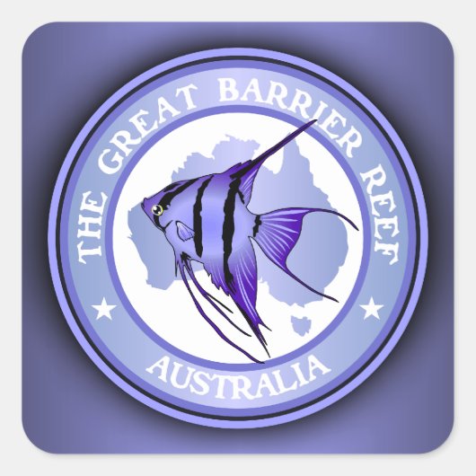 Australië - het Great Barrier Reef Vierkante Sticker (Voorkant)