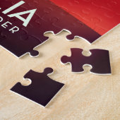 Australië "Het land hier beneden" vakantieprint. Legpuzzel (Zijkant)