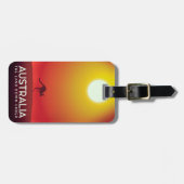 Australië "Het land hieronder" vakantieprint. Bagagelabel (Voorkant horizontaal)