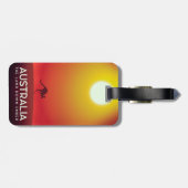 Australië "Het land hieronder" vakantieprint. Bagagelabel (Achterkant horizontaal)