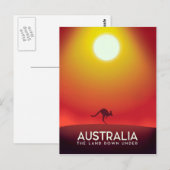 Australië "Het land onder" vakantiedruk. Briefkaart (Voorkant / Achterkant)