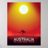 Australië "Het land onder" vakantiedruk. Poster (Voorkant)
