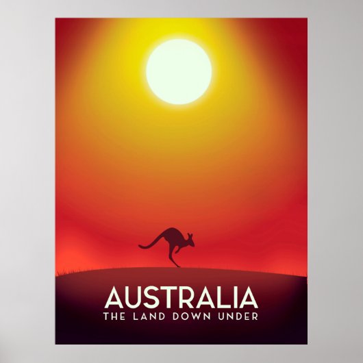 Australië "Het land onder" vakantiedruk. Poster (Voorkant)