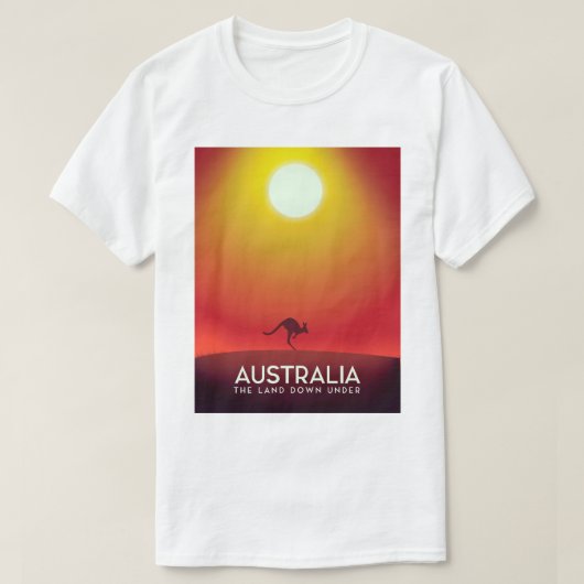Australië "Het land onder" vakantiedruk. T-shirt (Design voorkant)