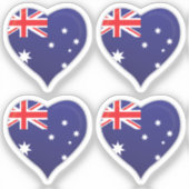 Australië houdt van vlag trots hart sticker (Voorkant)