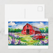 Australië huis veld tuin briefkaart (Voorkant / Achterkant)
