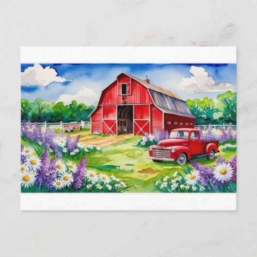 Australië huis veld tuin briefkaart (Voorkant)