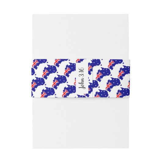 AUSTRALIË Huwelijksfeest van Johannes 3:16 Uitnodigingen Wikkel (Achterkant Voorbeeld)