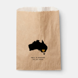 Australië Huwelijksgunst Treat Sacks, Kaart Gift B Bedankzakje