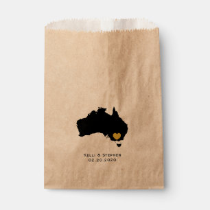 Australië Huwelijksgunst Treat Sacks, Kaart Gift B Bedankzakje
