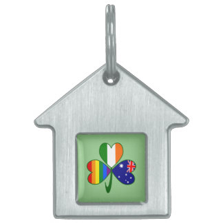 Australië Ierland Gay Pride Shamrock Huisdieren Naamplaatje