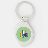 Australië Ierland Gay Pride Shamrock Sleutelhanger (Voorkant)