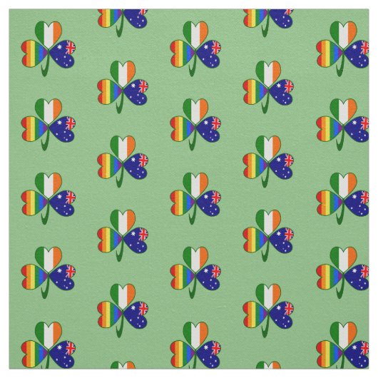 Australië Ierland Gay Pride Shamrock Stof (Swatch)