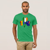 Australië Ierland Gay Pride Shamrock T-shirt (Voorkant volledig)