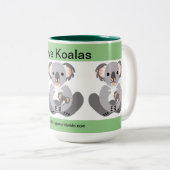 Australië - Ik hou van KOALAS - buideldier - Natuu Tweekleurige Koffiemok (Voorkant rechts)