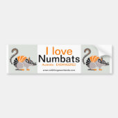 Australië - Ik hou van NUMBATS - Wildlife - Natuur Bumpersticker (Voorkant)