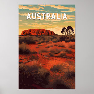 Australië Illustratie Reis Kunst Vintage Poster