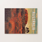 Australië Illustratie Reizen Art Vintage Legpuzzel (Horizontaal)