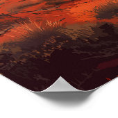 Australië Illustratie Reizen Art Vintage Poster (Hoek)