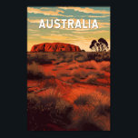 Australië Illustratie Reizen Art Vintage Poster<br><div class="desc">Australië vector kunstwerk ontwerp. Australië,  een uitgestrekte en diverse bestemming,  biedt alles van iconische bezienswaardigheden zoals het Sydney Opera House en het Great Barrier Reef tot adembenemende nationale parken en prachtige kustlijnen.</div>