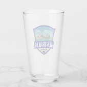 Australië Illustratie Retro Badge Glas (Achterkant)