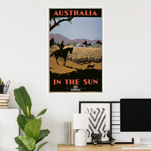 Australië in de zon Poster (Thuiskantoor)