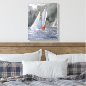 AUSTRALIË JACHT RACE WATERVERF CANVAS AFDRUK (Insitu (Slaapkamer))