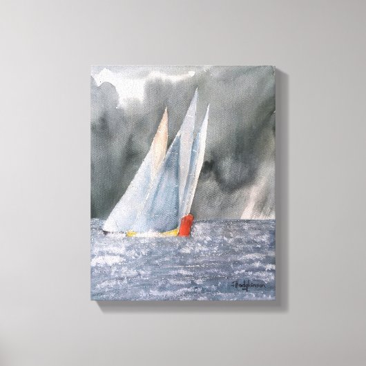 AUSTRALIË JACHT RACE WATERVERF CANVAS AFDRUK (Voorkant)