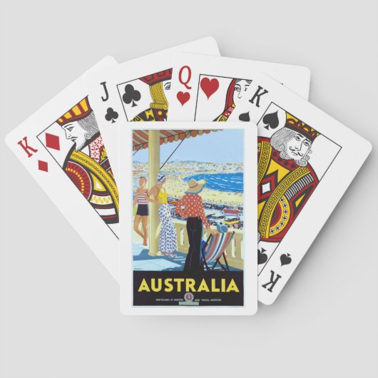 AUSTRALIË JAREN 1920 BONDI BEACH POKERKAARTEN (Achterkant)